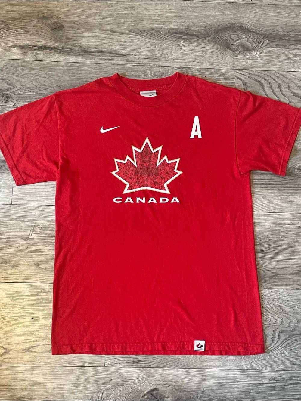 VTG Nike Sidney Crosby Red Canada Sleeve Tee
